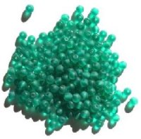 200 4mm Matte Emerald Round Glass Beads